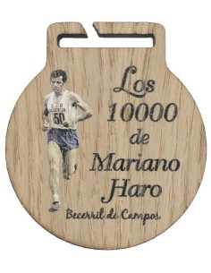 MEDALLA MADERA REDONDA 6 CM 2