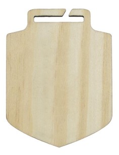 MEDALLA MADERA ESCUDO  7*6 CM 2