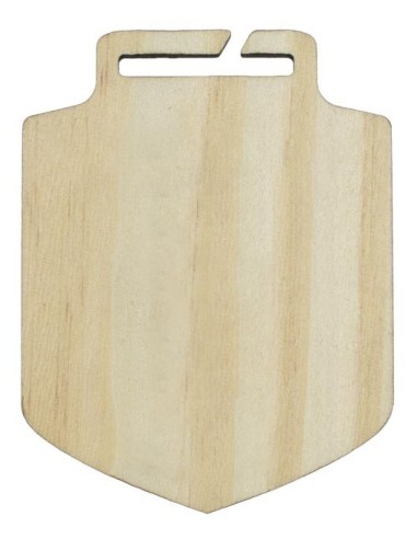 MEDALLA MADERA ESCUDO  7*6 CM